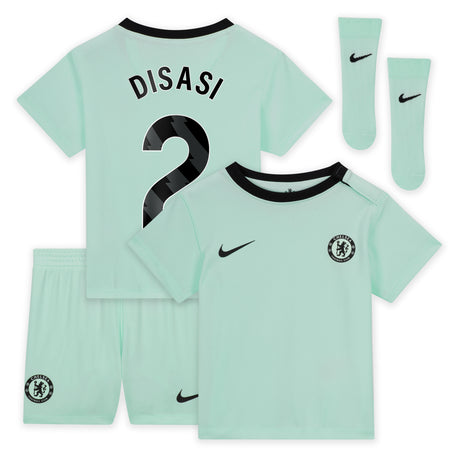 Chelsea Third Stadium Kit 2023-24 - Infants with Disasi 2 printing - Kit Captain