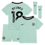 Chelsea Third Stadium Kit 2023-24 - Infants with Nkunku 18 printing - Kit Captain