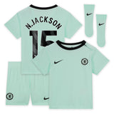 Chelsea Third Stadium Kit 2023-24 - Infants with N.Jackson 15 printing - Kit Captain