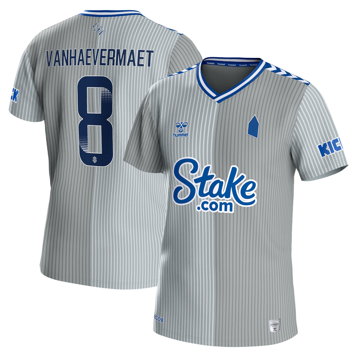 Everton WSL Hummel Third Shirt 2023-24 with Vanhaevermaet 8 printing - Kit Captain