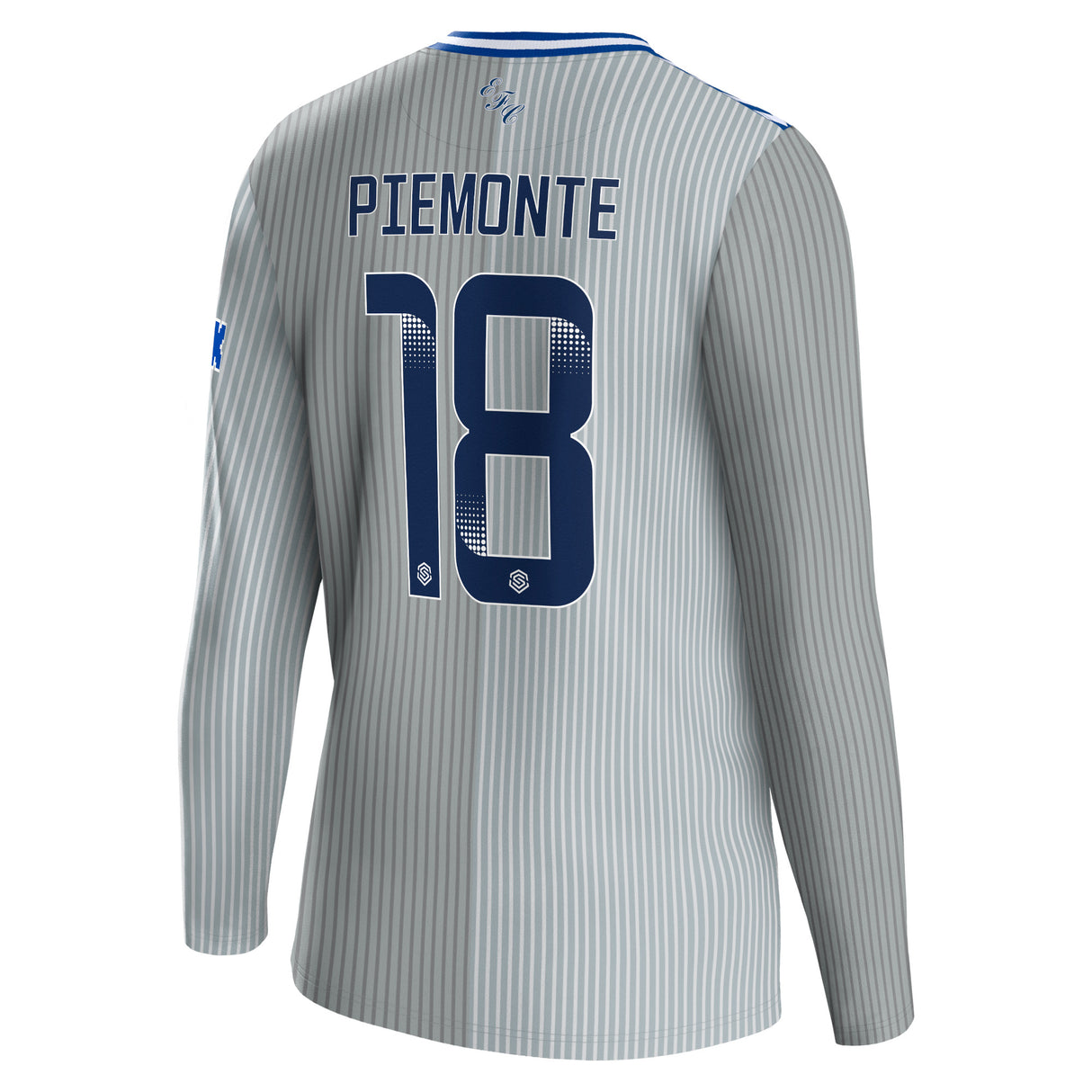 Everton WSL Hummel Third Shirt 2023-24 - Long Sleeve - Kids with Piemonte 18 printing - Kit Captain