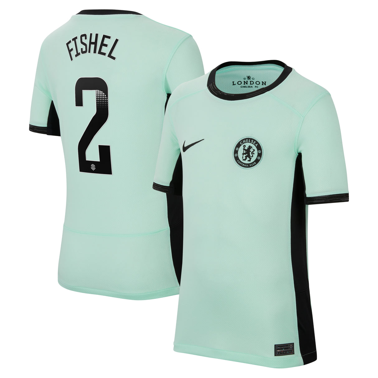 Chelsea WSL Third Stadium Shirt 2023-24 - Kids with Fishel 2 printing - Kit Captain