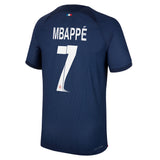 PSG Home Vapor Match Shirt 2023-24 with Champions League printing Mbappé  7 - Kit Captain