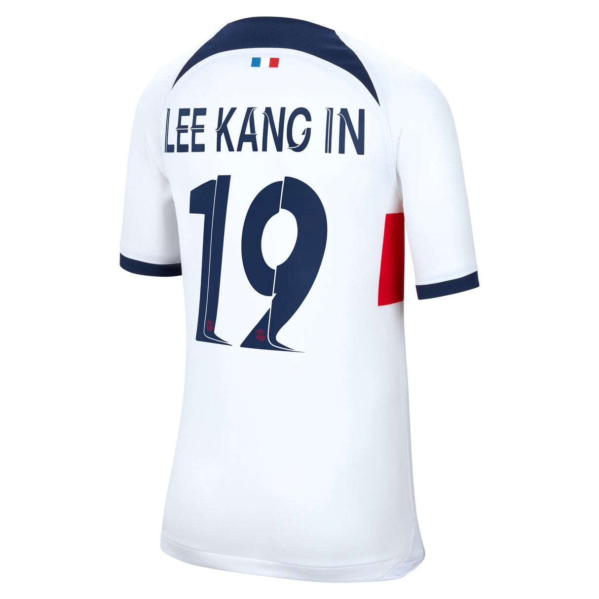 Paris Saint-Germain Nike Away Stadium Shirt 2023-24 - Kids with Champions League printing Lee Kang In  19 - Kit Captain