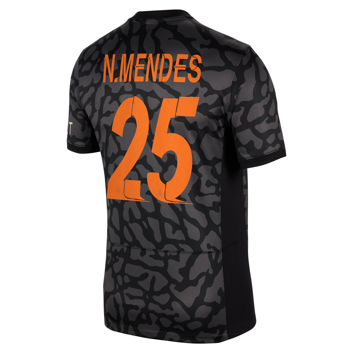 PSG x Jordan Third Stadium Shirt 2023-24 with Champions League printing N.Mendes 25 - Kit Captain