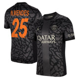 PSG x Jordan Third Stadium Shirt 2023-24 with Champions League printing N.Mendes 25 - Kit Captain