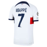 PSG Nike Away Dri-FIT ADV Match Shirt 2023-24 with Mbappé  7 and Champions League printing and badges - Kit Captain