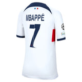 PSG Nike Away Stadium Shirt 2023-24 - Kids with Mbappé  7 and Champions League printing and badges - Kit Captain