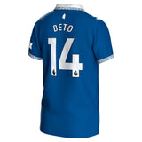 Everton Hummel Home Shirt 2023-24 - Kids with Beto 14 printing - Kit Captain