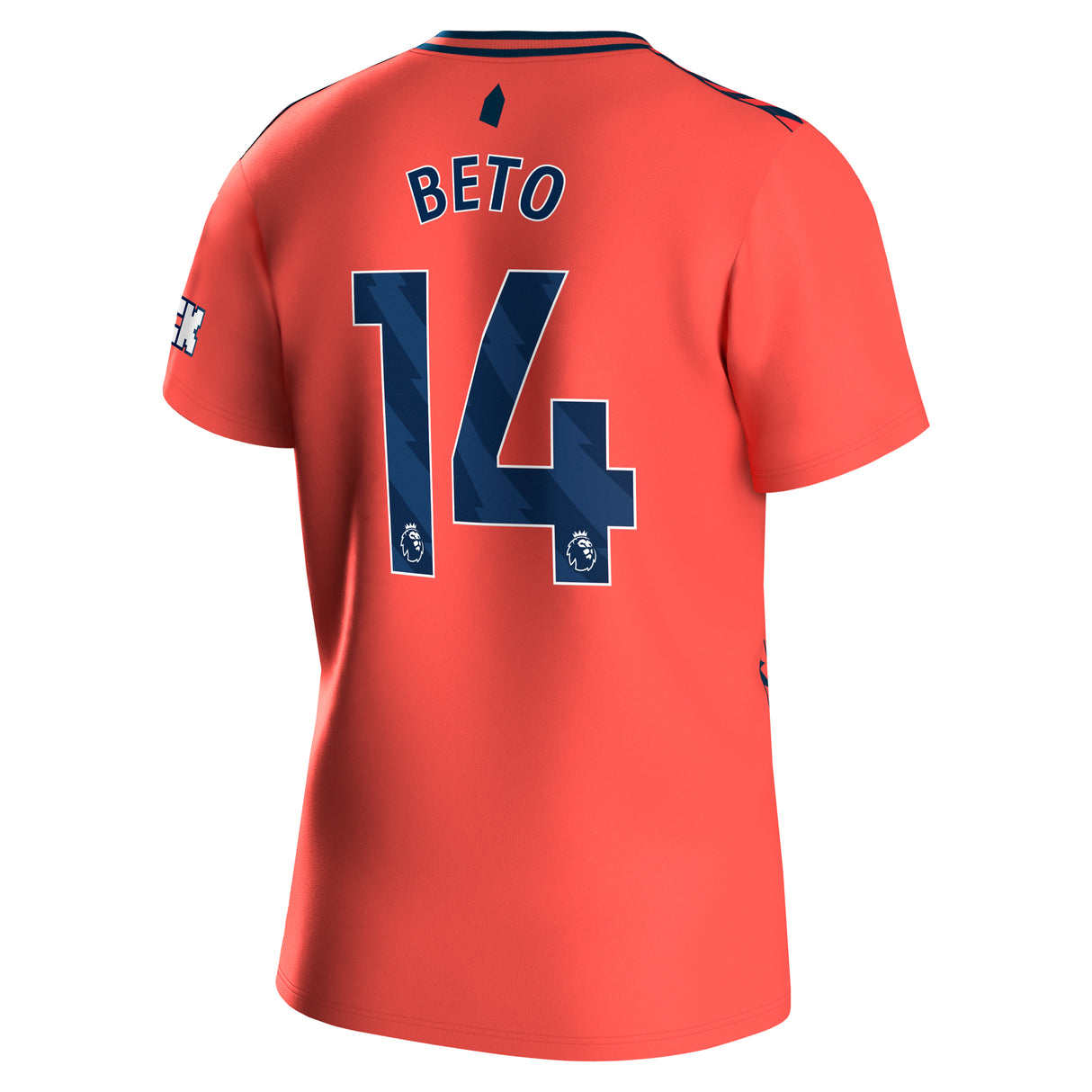 Everton Hummel Away Shirt 2023-24 with Beto 14 printing - Kit Captain