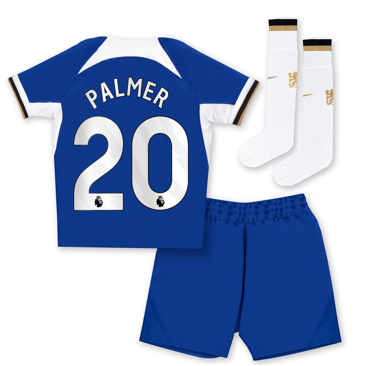 Chelsea Nike Home Stadium Kit 2023-24 - Little Kids -With Palmer 20 Printing - Kit Captain