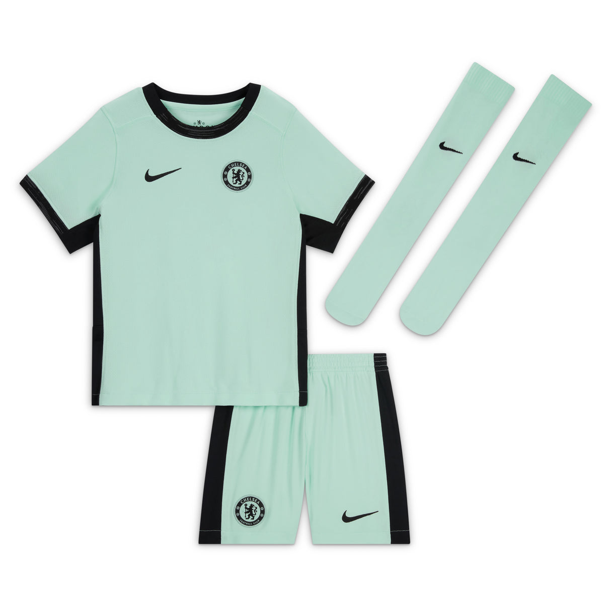 Chelsea Third Stadium Kit 2023-24 - Little Kids with Palmer 20 printing - Kit Captain