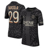 PSG x Jordan Third Stadium Shirt 2023-24 - Kids with Barcola 29 printing - Kit Captain