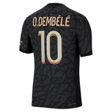 PSG x Jordan Third Dri-FIT ADV Match Shirt 2023-24 with O.Dembélé 10 printing - Kit Captain