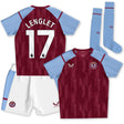 Aston Villa Castore Home Infant Kit 2023-24 with Lenglet 17 printing - Kit Captain