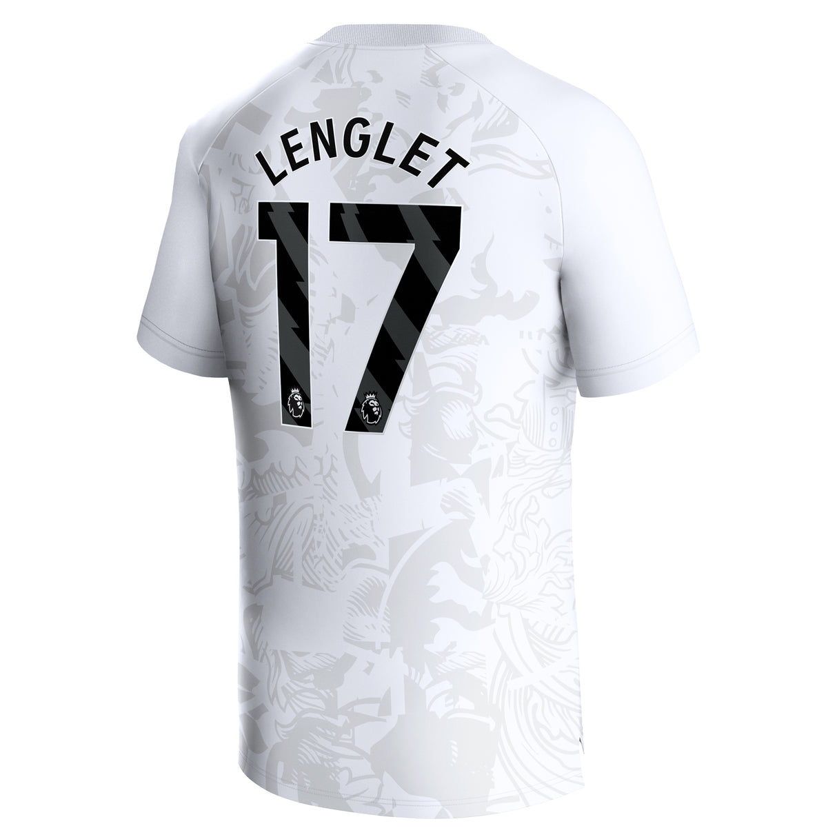 Aston Villa Castore Away Shirt 2023-24 - Kids - With Lenglet 17 Printing - Kit Captain