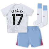 Aston Villa Castore Away Infant Kit 2023-24 - With Lenglet 17 Printing - Kit Captain