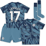 Aston Villa Castore Third Infant Kit 2023-24 - With Lenglet 17 Printing - Kit Captain