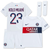 Paris Saint-Germain Nike Away Stadium Kit 2023-24 - Infant with Kolo Muani 23 printing - Kit Captain