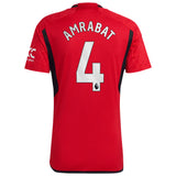 Manchester United EPL Home Shirt 2023-24 with Amrabat 4 printing - Kit Captain