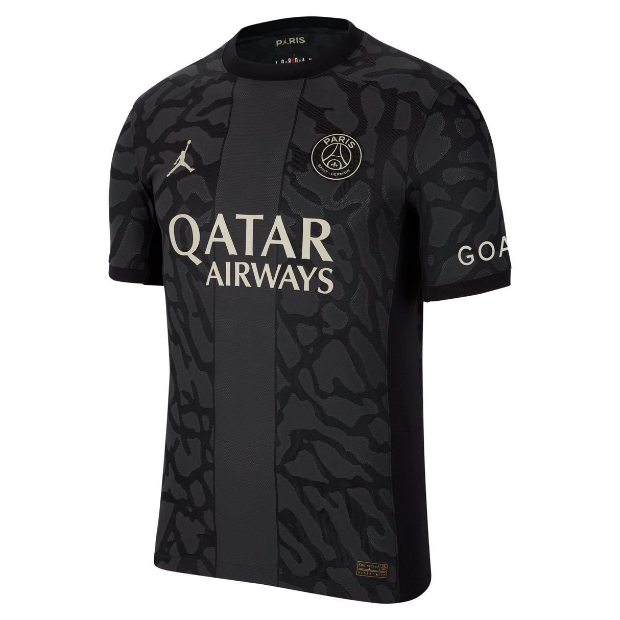 PSG x Jordan Third Dri-FIT ADV Match Shirt 2023-24 with Kolo Muani 23 printing - Kit Captain