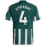 Manchester United EPL Away Shirt 2023-24 - Kids with Amrabat 4 printing - Kit Captain