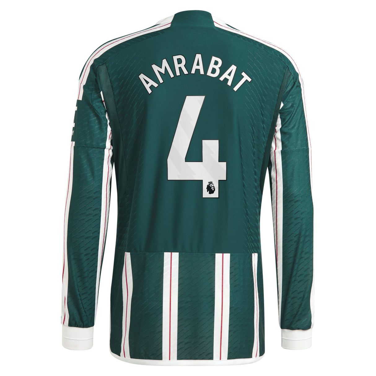 Manchester United EPL Away Authentic Shirt 2023-24 - Long Sleeve with Amrabat 4 printing