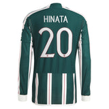 Manchester United Away Authentic Shirt 2023-24 - Long sleeve with Hinata 20 printing