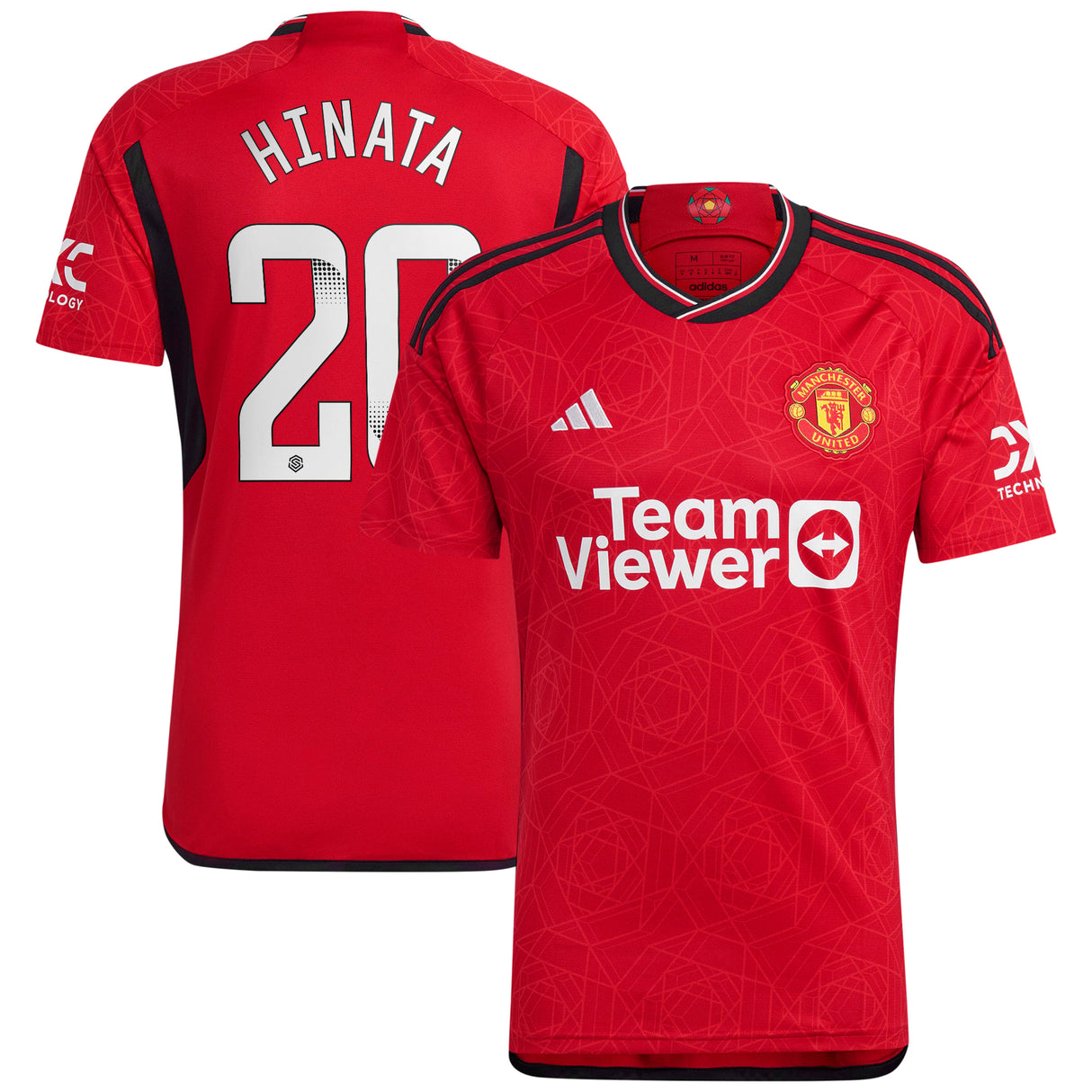 Manchester United WSL Home Shirt 2023-24 with Hinata 20 printing - Kit Captain