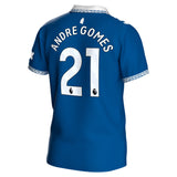 Everton Hummel Home Shirt 2023-24 with Andre Gomes 21 printing - Kit Captain