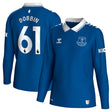 Everton Hummel Home Shirt 2023-24 - Long Sleeve - Kids with Dobbin 61 printing - Kit Captain