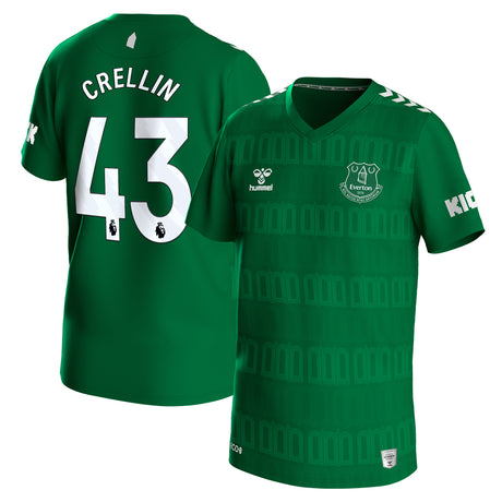 Everton Hummel Home Goalkeeper Shirt 2023-24 - Kids with Crellin 43 printing - Kit Captain