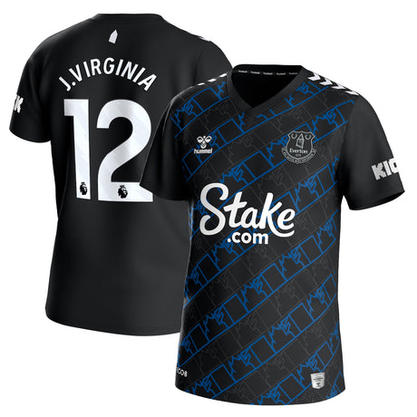 Everton Hummel Away Goalkeeper Shirt 2023-24 with J.Virginia 12 printing - Kit Captain