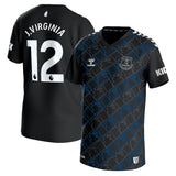 Everton Hummel Away Goalkeeper Shirt 2023-24 - Kids with J.Virginia 12 printing - Kit Captain