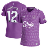 Everton Hummel Third Goalkeeper Shirt 2023-24 with J.Virginia 12 printing - Kit Captain