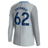 Everton Hummel Third Shirt 2023-24 - Long Sleeve - Kids with Onyango 62 printing - Kit Captain