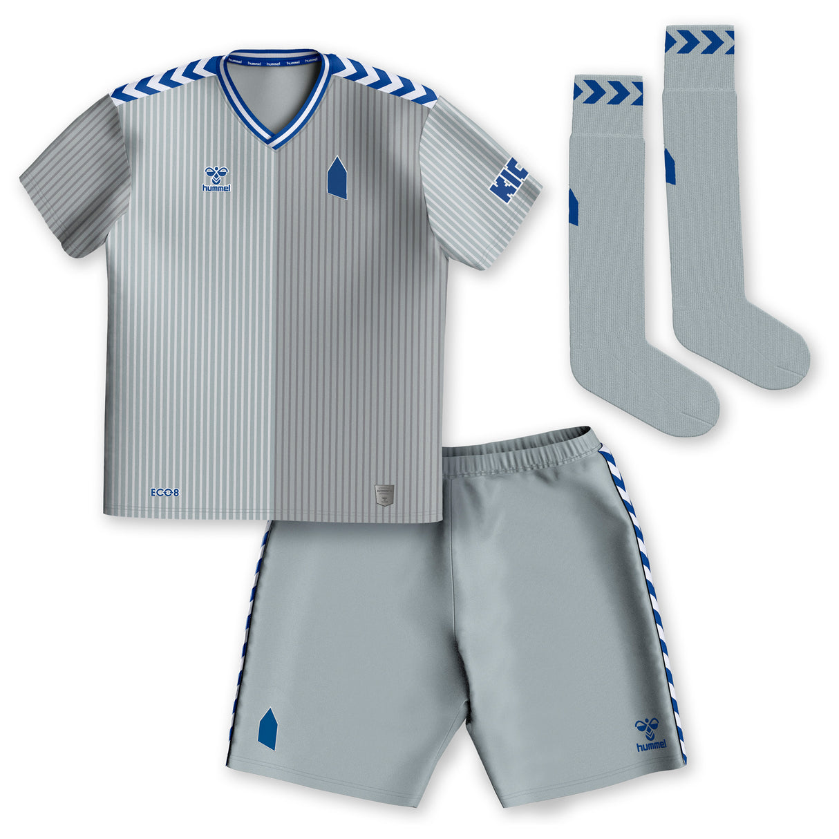 Everton Hummel Third Infant Kit 2023-24 with Branthwaite 32 printing - Kit Captain