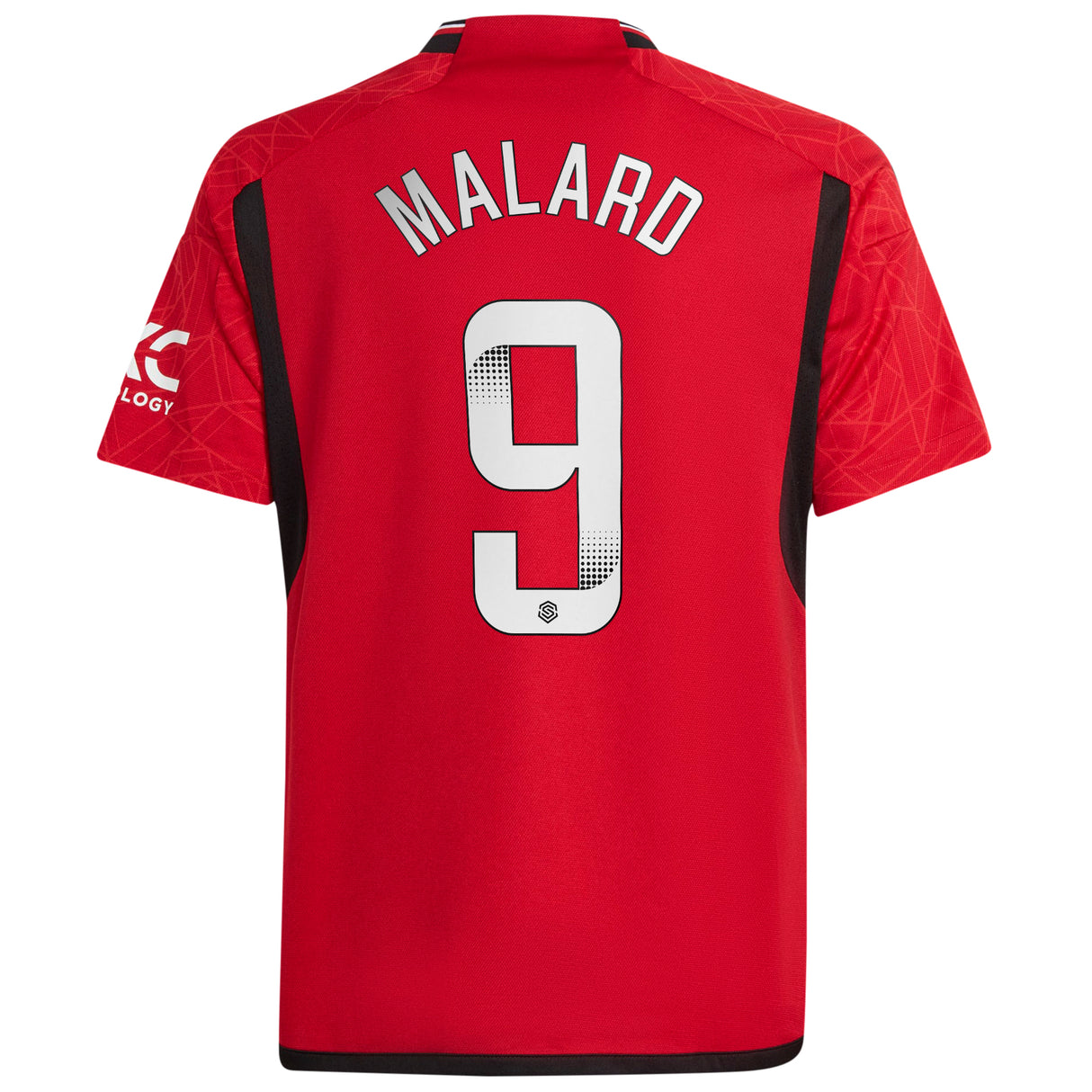 Manchester United WSL adidas Home Shirt 2023-24 - Kids - With Malard 9 Printing - Kit Captain