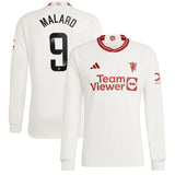 Manchester United WSL adidas Third Shirt 2023-24 - Long Sleeve - With Malard 9 Printing