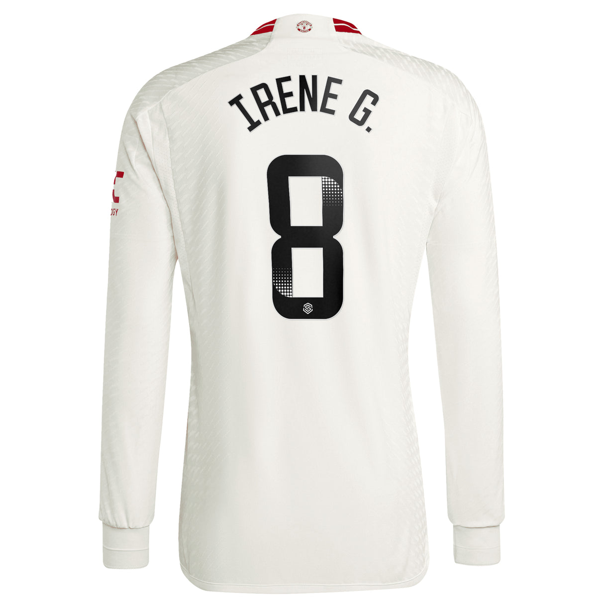 Manchester United WSL adidas Third Authentic Shirt 2023-24 - Long Sleeve - With Irene G. 8 Printing - Kit Captain