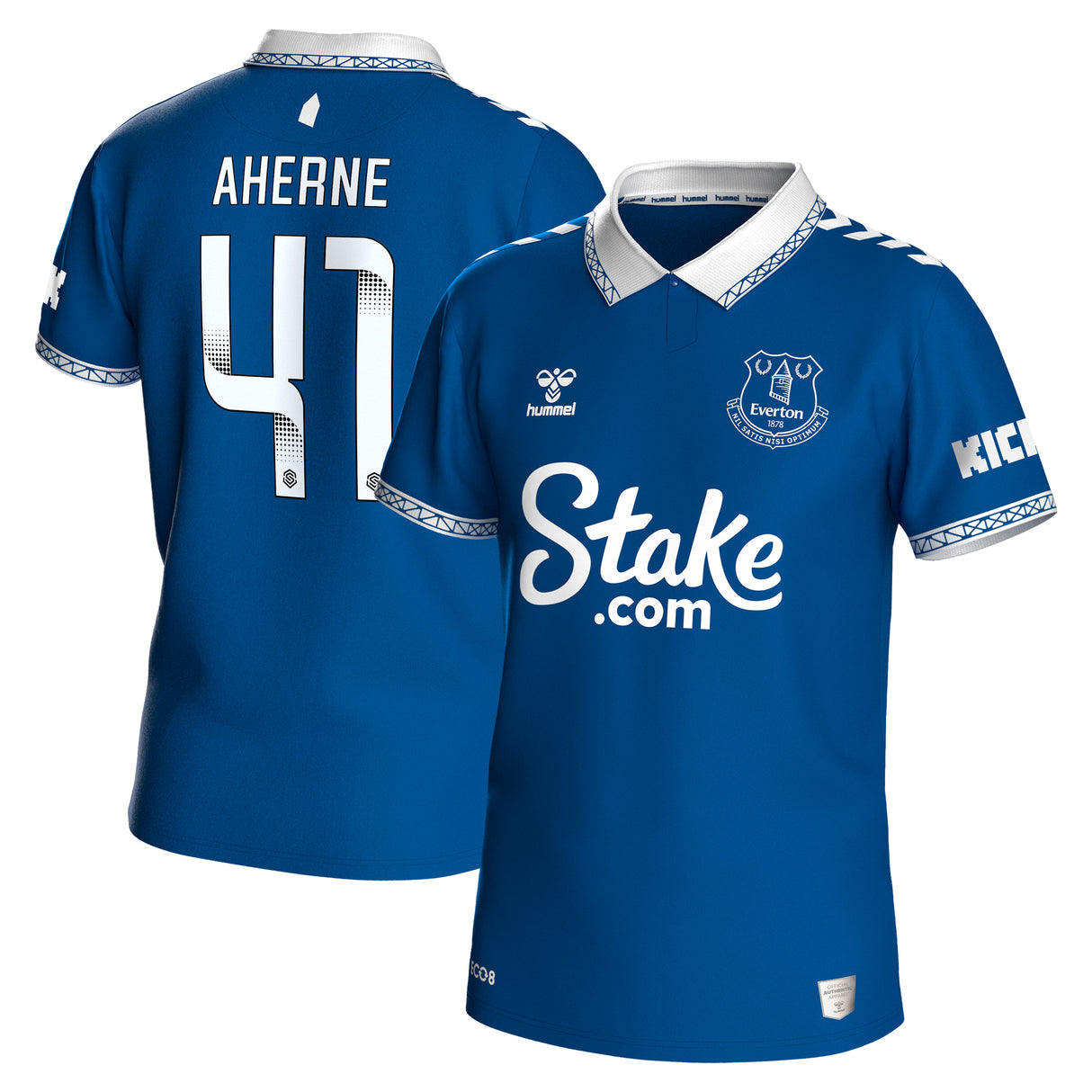 Everton WSL Hummel Home Shirt 2023-24 with Aherne 41 printing - Kit Captain