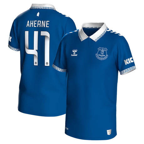 Everton WSL Hummel Home Shirt 2023-24 - Kids with Aherne 41 printing - Kit Captain