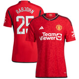 Manchester United WSL adidas Home Authentic Shirt 2023-24 - With Rabjohn 25 Printing - Kit Captain