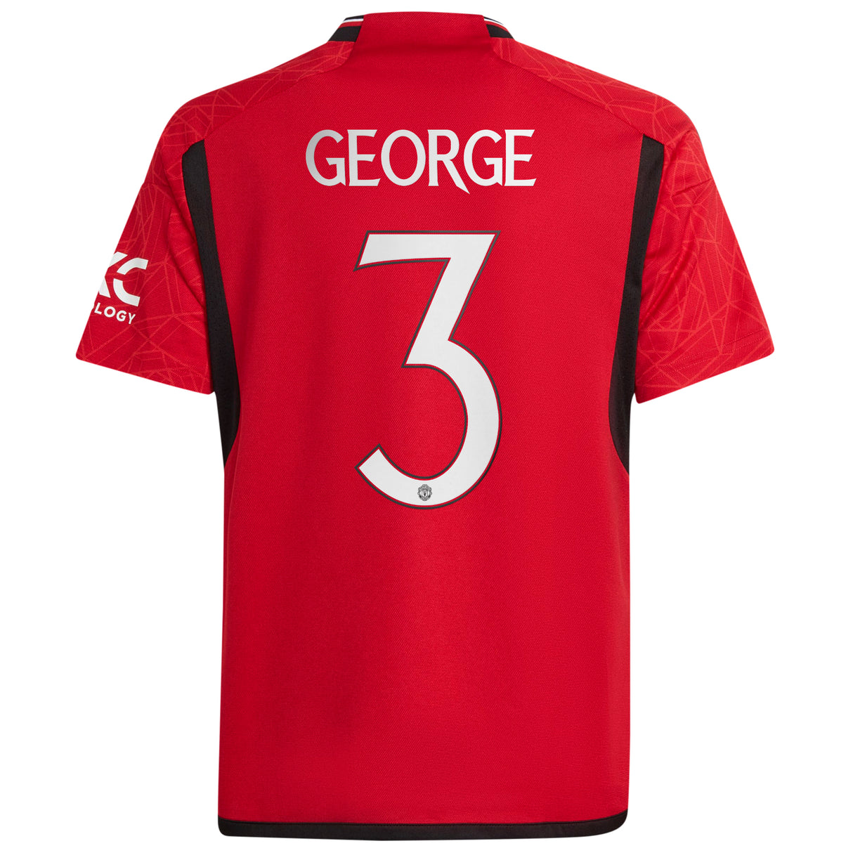 Manchester United Cup adidas Home Shirt 2023-24 - Kids - With George 3 Printing - Kit Captain