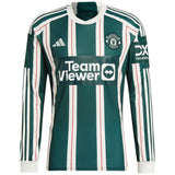 Manchester United Cup adidas Auswärtshemd 2023-24 - Langarm - mit Rabjohn 25 Druck