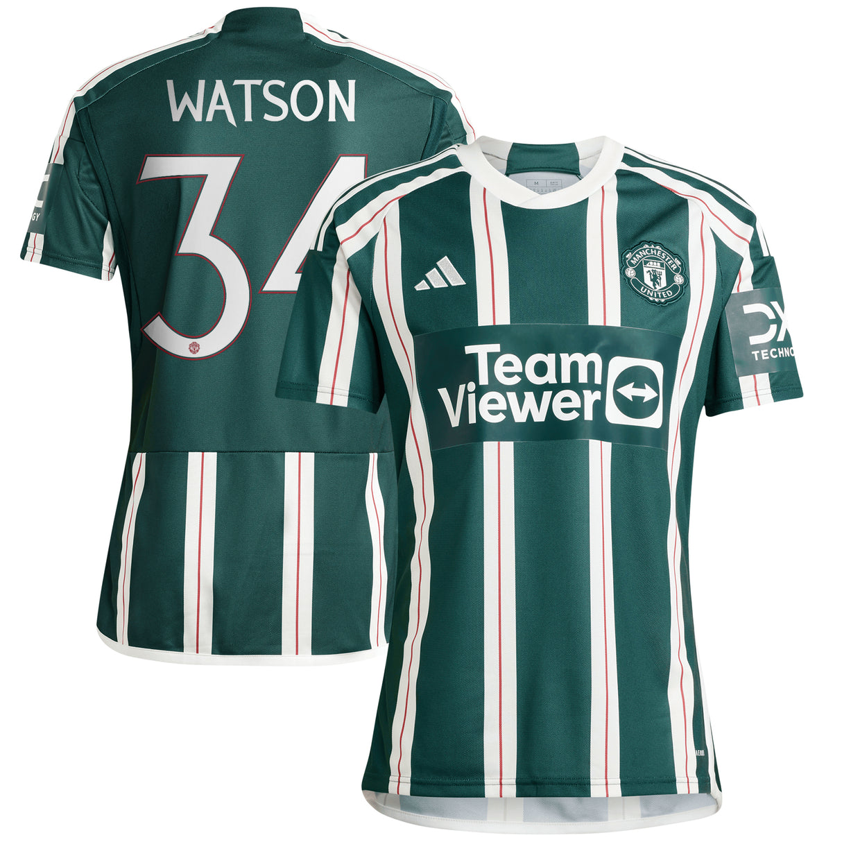 Manchester United Cup adidas Auswärtshemd 2023-24 - mit Watson 34 Druck