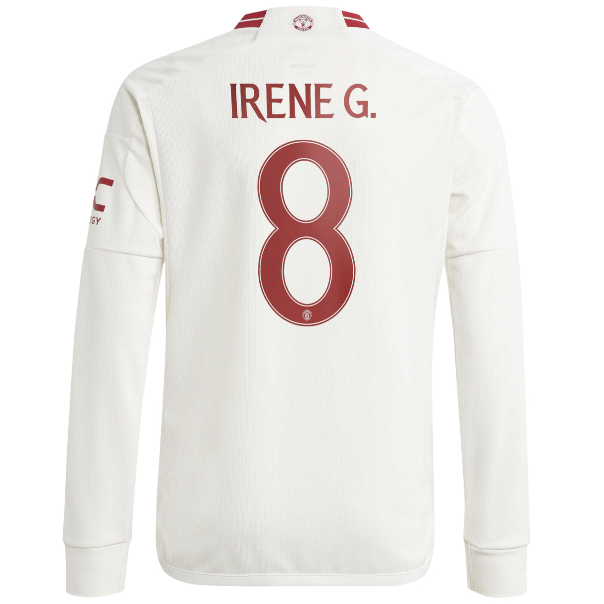 Manchester United Cup adidas Third Shirt 2023-24 - Kids - Long Sleeve - With Irene G. 8 Printing - Kit Captain