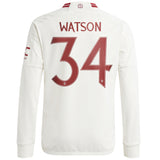 Manchester United Cup adidas Third Shirt 2023-24 - Kids - Long Sleeve - With Watson 34 Printing - Kit Captain