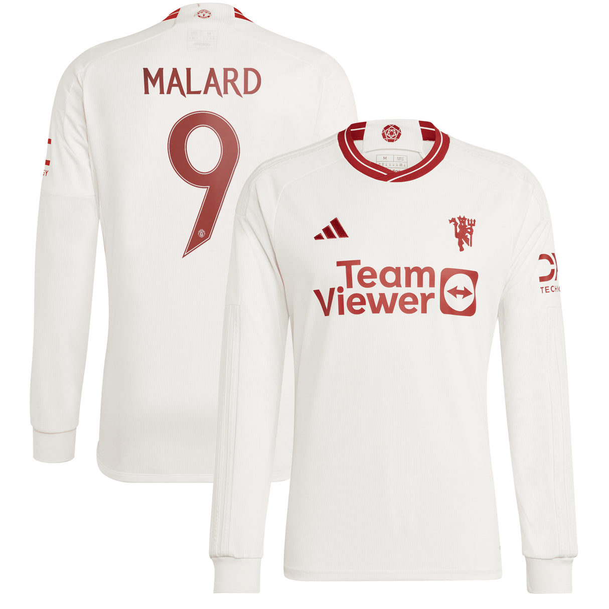 Manchester United Cup adidas Third Shirt 2023-24 - Long Sleeve - With Malard 9 Printing - Kit Captain