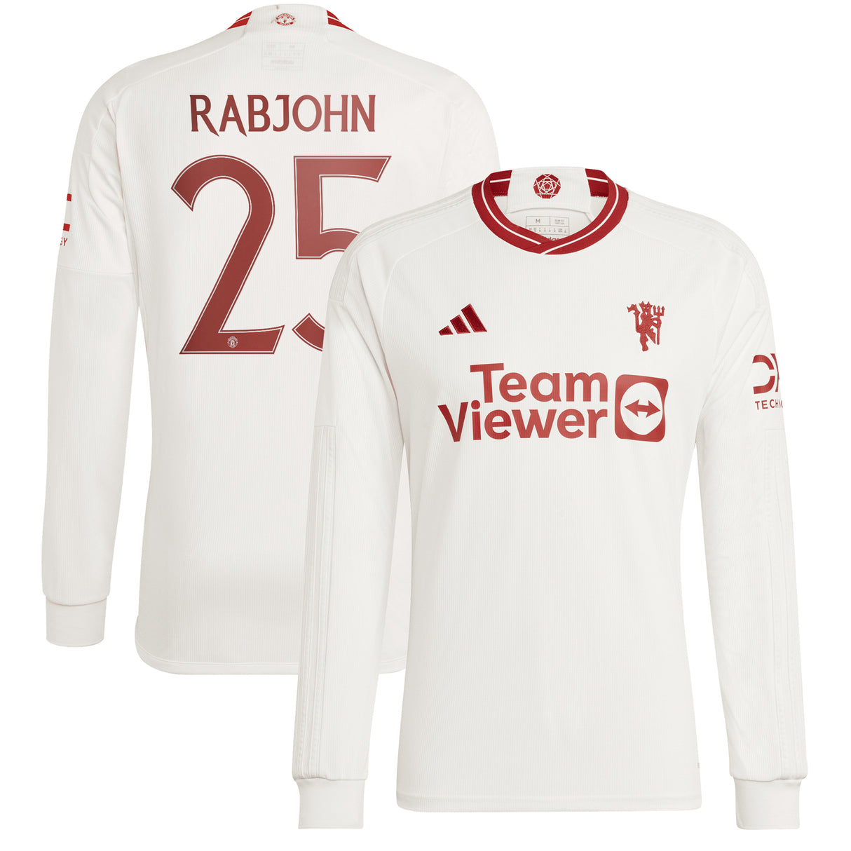 Manchester United Cup adidas Third Shirt 2023-24 - Long Sleeve - With Rabjohn 25 Printing - Kit Captain